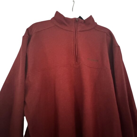 Columbia Men's Maroon 1/4 Zip Pullover Top Shearling Lined, Size XXL - Picture 3 of 8